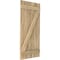Ekena Millwork Americraft 6-Board (2 Batten) Wood Joined Board-n-Batten Shutters w/ Z-Bar, ARW102BB621X77UNH, PR ARW102BB621X77UNH - alternate 7